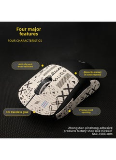 Anti-slip Mouse Stickers Logitech GPW One Or Two Generation GPROX Special All-inclusive Sweat-absorbent Anti-sweat Hand Stickers Lizard Skin-Color:gpw Second Generation ]