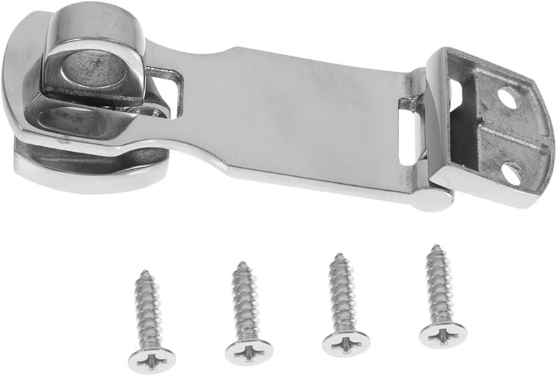 Heavy Duty Stainless Steel Hasp Lock Latch with Padlock Bracket for Cabinet Boat Door - Image 2