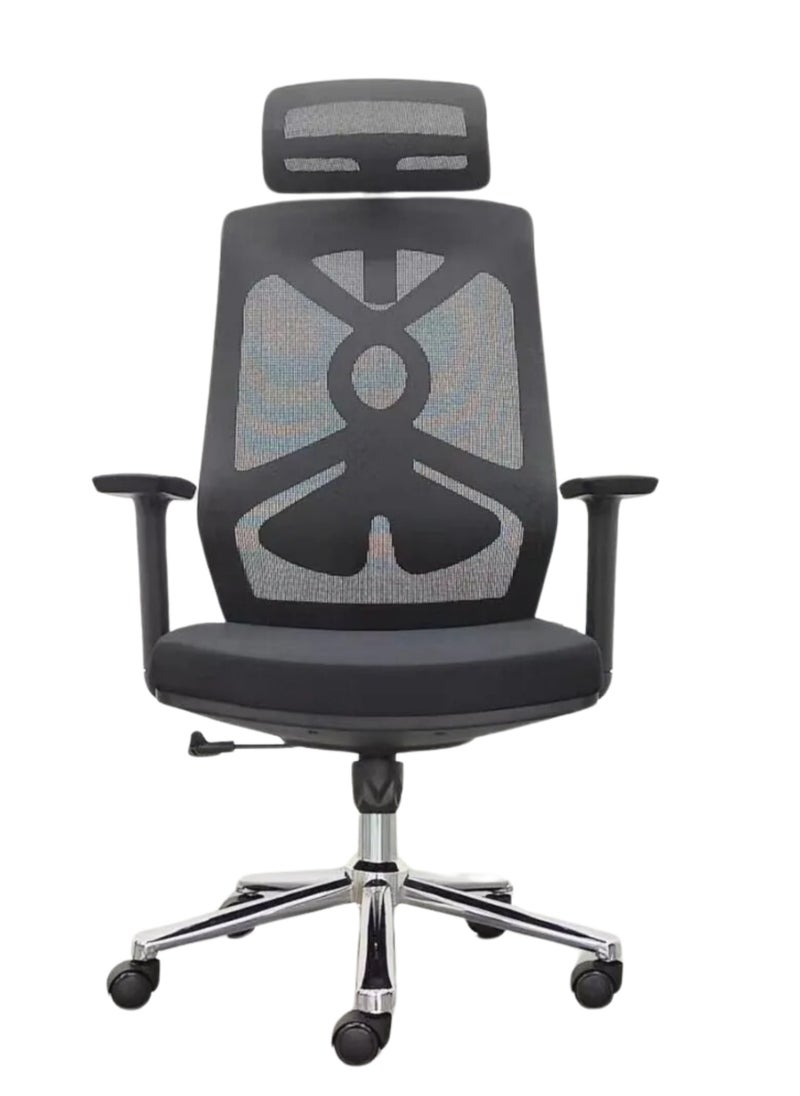 KARNAK Ergonomic Mesh Office Chair with Headrest, High Back, Adjustable Height and Black  - Image 5