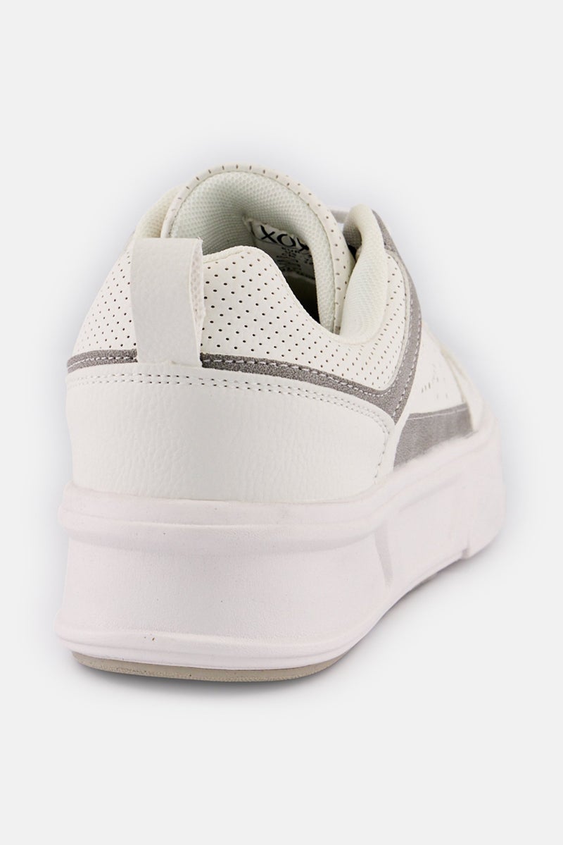 XOXO Women Low Cut Lace Up Casual Shoes, White - Image 2