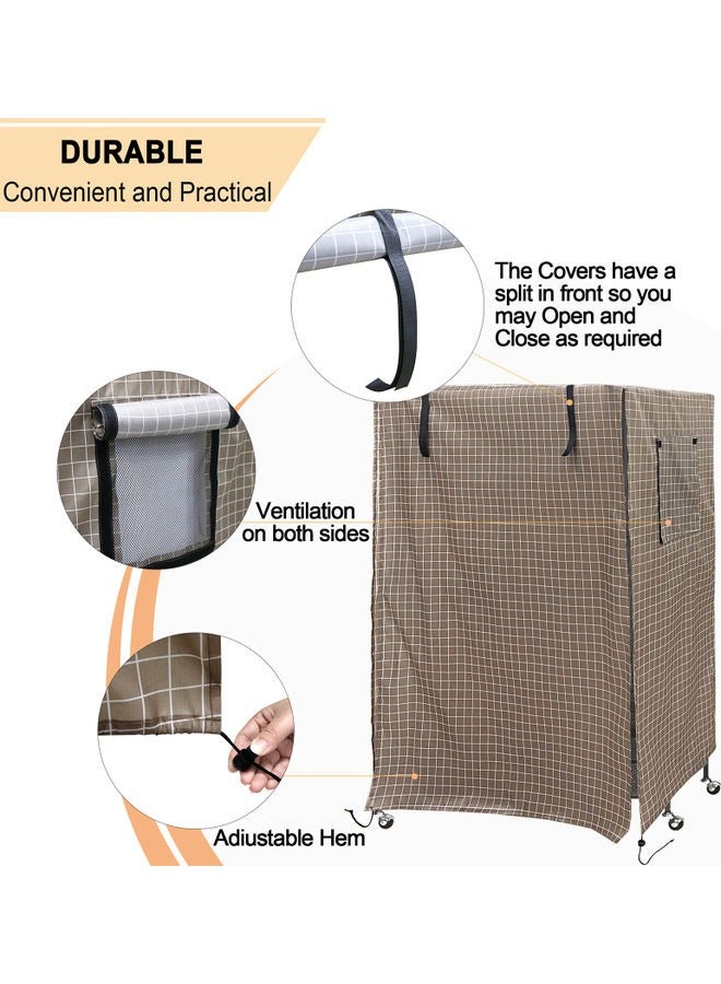 Bird Cage Cover, Dark Colored Drape for Animal Crate, Outdoor Breathable, Waterproof & Washable Night Cover for Cages, Distraction and Light Eliminator for Mink, Totoro, Parakeets, Parrot - Image 4