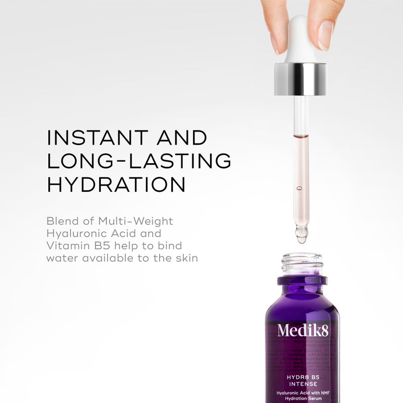 Medik8 Hydr8 B5 Intense - Hyaluronic Acid Serum - Moisturizing and Antioxidant Serum for Face - Smooths Fine Lines and Wrinkles - Vegan - 1.0 oz - Image 4