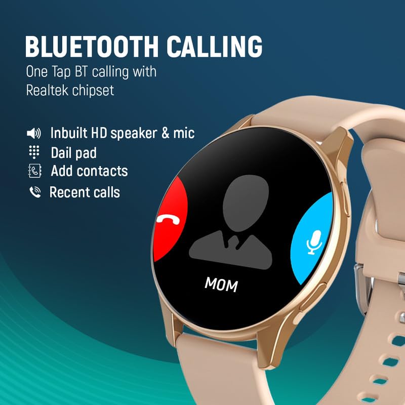 PunnkFunnk Active 2 Max Bluetooth Calling Smartwatch 1.3" AMOLED Display 360 * 360 High Resolution Round Shape 4.2 BT with, 100+ Sports Mode with IP68, 100+ Watch Faces, AI Voice Assistant(Rose Gold) - Image 3