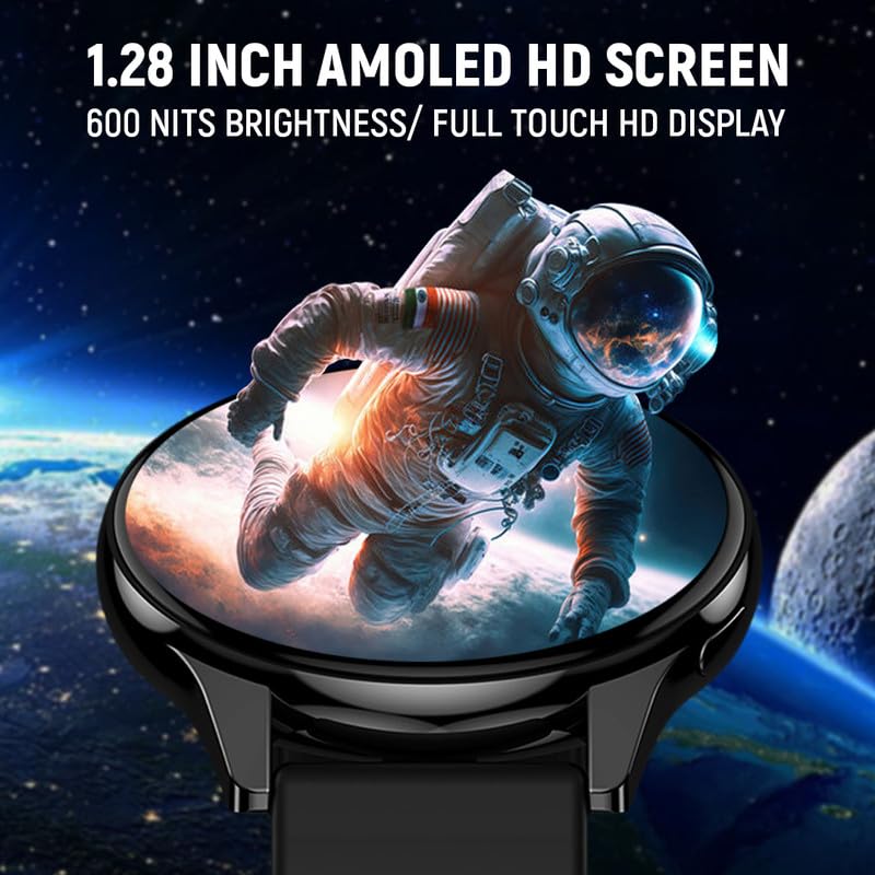 PunnkFunnk Active 2 Max Bluetooth Calling Smartwatch 1.3" AMOLED Display 360 * 360 High Resolution Round Shape 4.2 BT with, 100+ Sports Mode with IP68, 100+ Watch Faces, AI Voice Assistant(Rose Gold) - Image 2