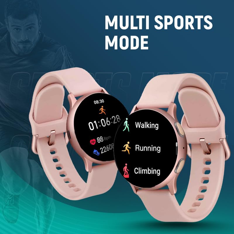 PunnkFunnk Active 2 Max Bluetooth Calling Smartwatch 1.3" AMOLED Display 360 * 360 High Resolution Round Shape 4.2 BT with, 100+ Sports Mode with IP68, 100+ Watch Faces, AI Voice Assistant(Rose Gold) - Image 5