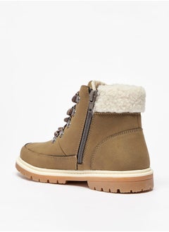 Mister Duchini Boys Solid High Ankle Boots with Zip Closure  - Image 2