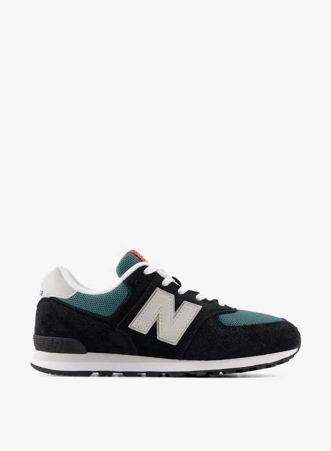 New Balance Boys' Logo Detail Sneakers with Lace-Up Closure
