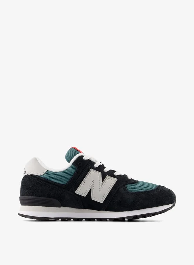 نيو بالانس Boys' Logo Detail Sneakers with Lace-Up Closure
