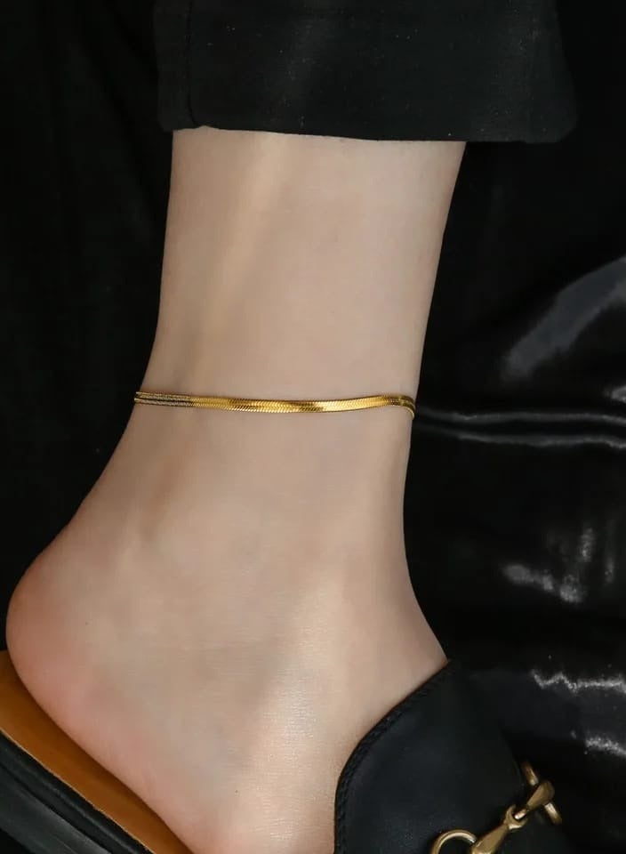 Snake Chain Anklet, Dainty Thin Snake Chain Anklets Adjustable, For Women & Girls Stainless steel - Image 4