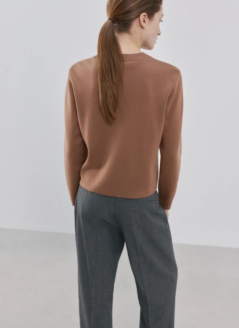 MANGO Round-neck knitted sweater