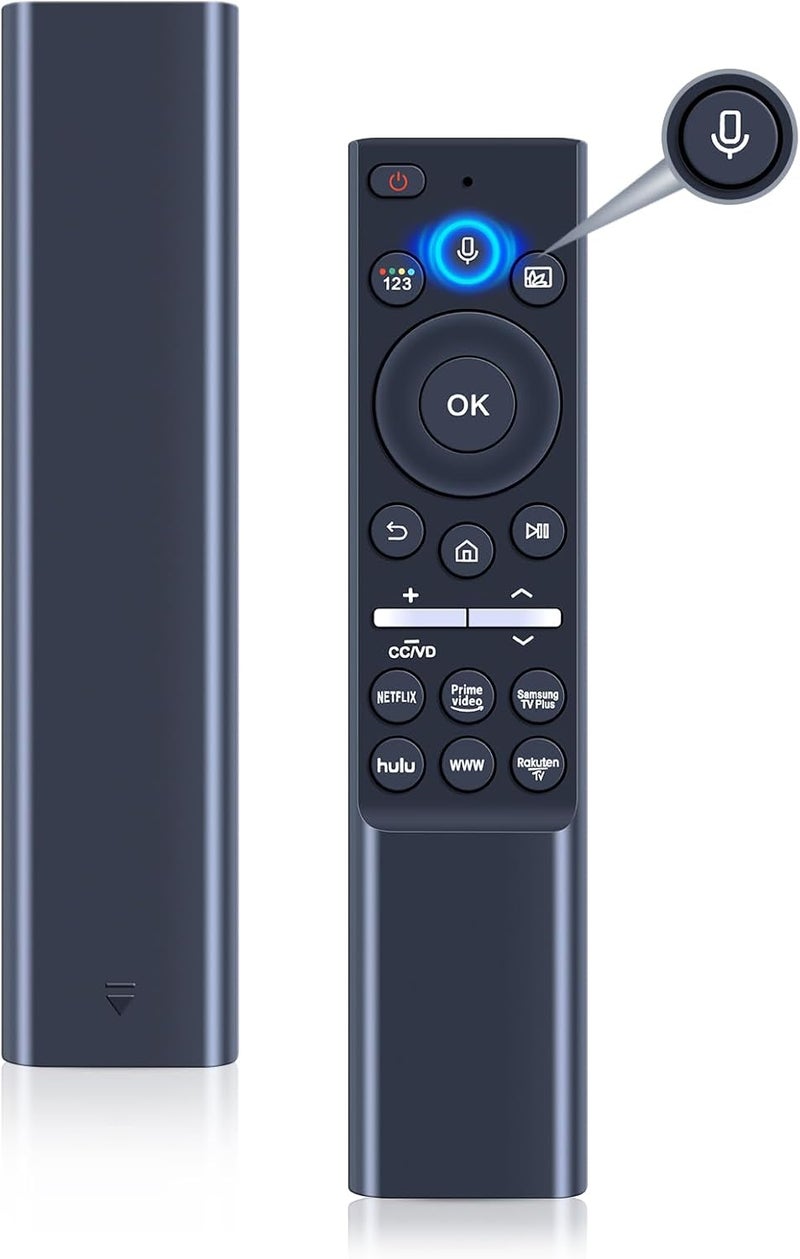تطبيق جهاز تحكم صوتي عالمي يناسب جميع أجهزة تلفزيون سامسونج من طراز LED، QLED، UHD، SUHD، HDR، LCD، مزود بأزرار لنتفليكس (Netflix) وبرايم فيديو (Prime Video) ويوتيوب (YouTube)، بالإضافة إلى خيارات أخرى مثل الوصول إلى المحتوى عبر الإنترنت. - Image 1