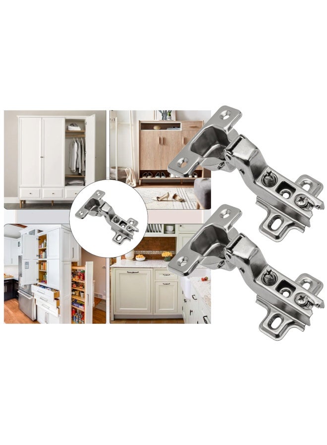 ROBUSTLINE Danco Pack Of 2 Steel Concealed Hinges 35Mm 2 Hole F/Bend For Cupboard Cabinet Wardrobe Doors Made In Italy F85080C44 