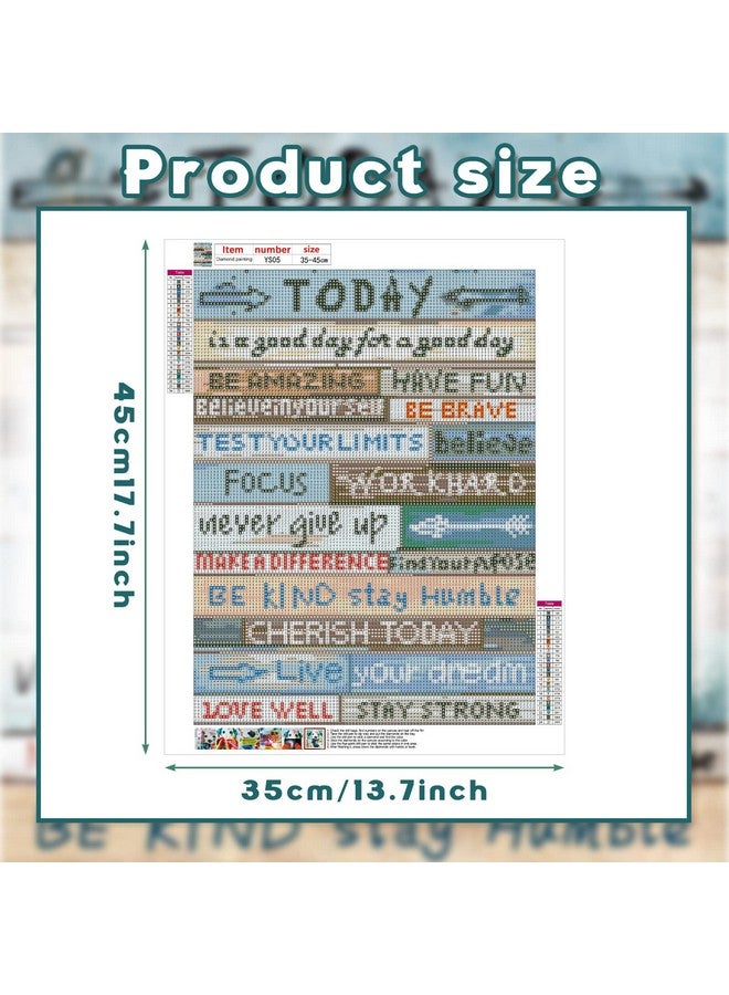 Minatee Excitation Language Inspirational Diamond Art Painting Kits for Adults 5D DIY Art Kits Diamond Art Painting Diamonds Arts and Crafts for Adults Beginner Home Wall, 14 x 18 Inch - Image 2