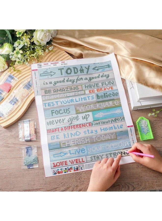 Minatee Excitation Language Inspirational Diamond Art Painting Kits for Adults 5D DIY Art Kits Diamond Art Painting Diamonds Arts and Crafts for Adults Beginner Home Wall, 14 x 18 Inch - Image 5