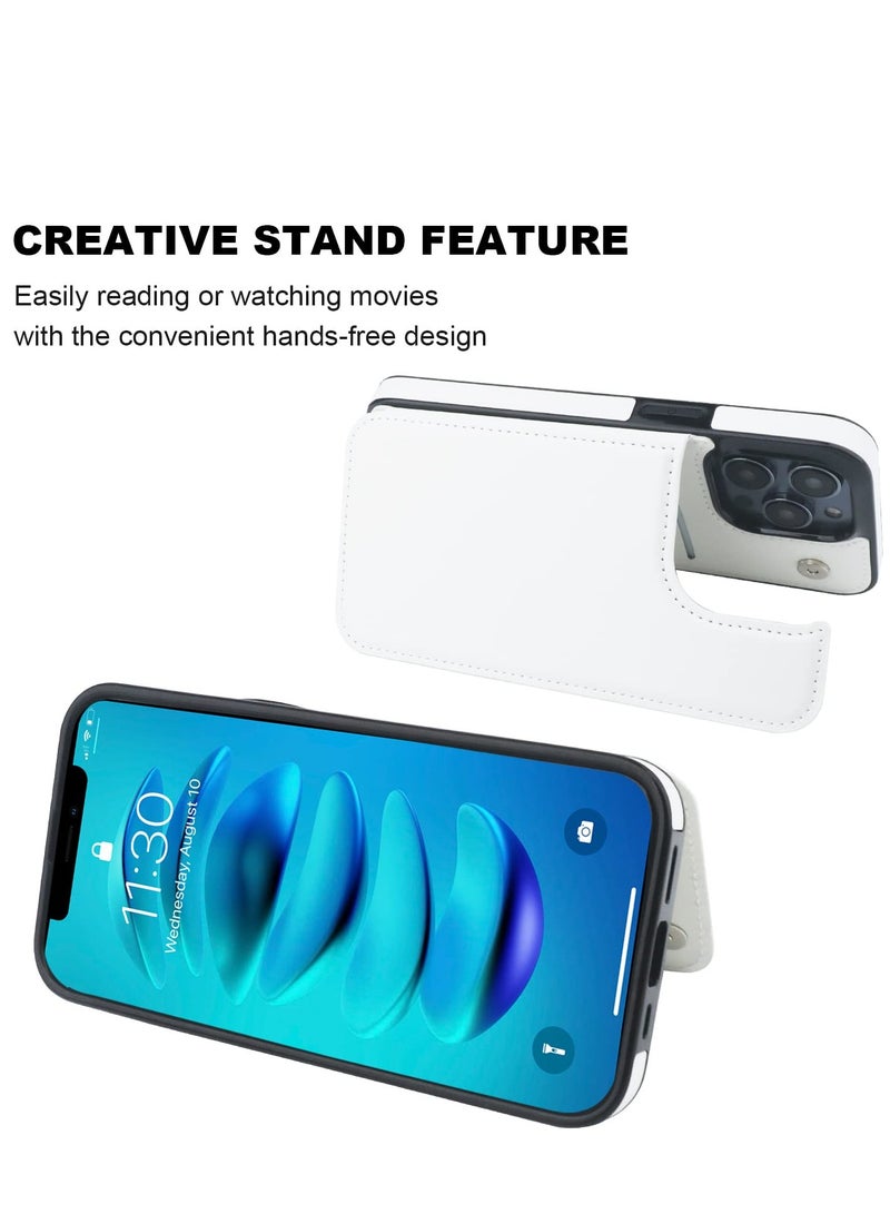 KASTWAVE Wallet Case for iPhone 14 Pro Max Case with Card Holder, Fine Hole Camera Protect, Drop Protection, Wallet Phone Case Flip Leather Cover Men Women - Image 5