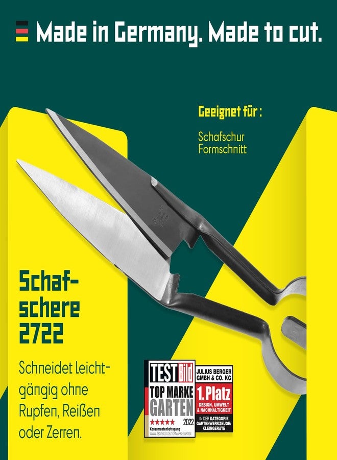 بيرجر مقصات BERGER لتشذيب الأشجار والأغنام 2722 - درجة تجارية، شفرات ذاتية الشحذ، زنبرك على شكل قلب، تصميم مناسب للاستخدام بكلتا اليدين، حافة قطع مستقيمة 6.1 بوصة، طول 12.6 بوصة - Image 2