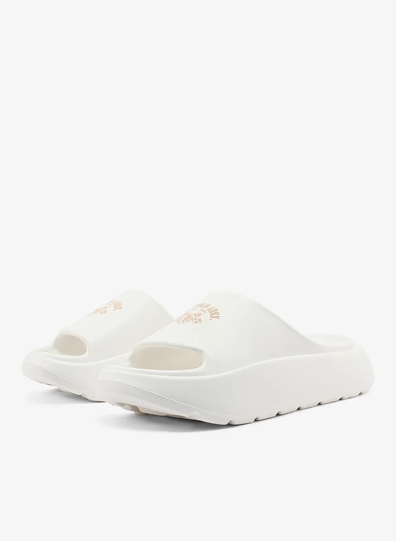 U.S. Polo Assn. white Women's White Slides - Stylish Perfect for Casual Outfit for Women | Best Price UAE