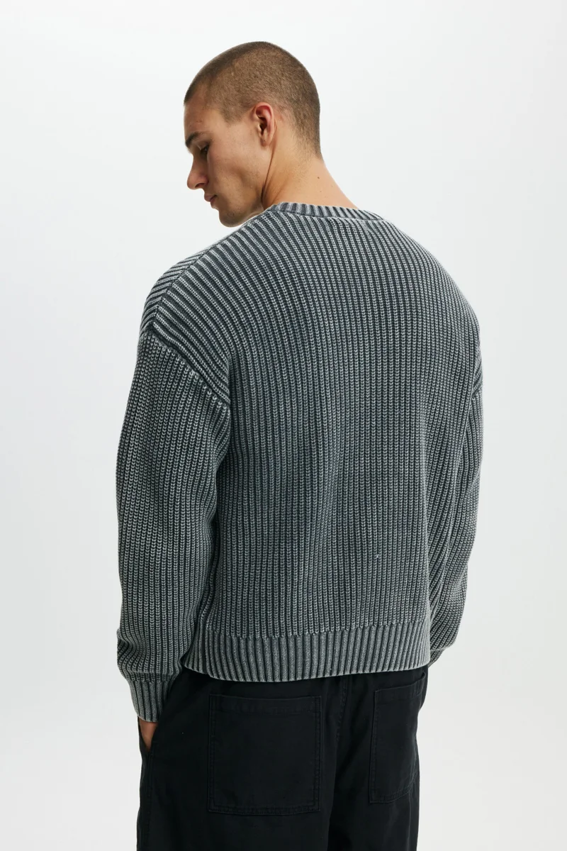 كوتون اون WASHED BOX FIT CREW KNIT