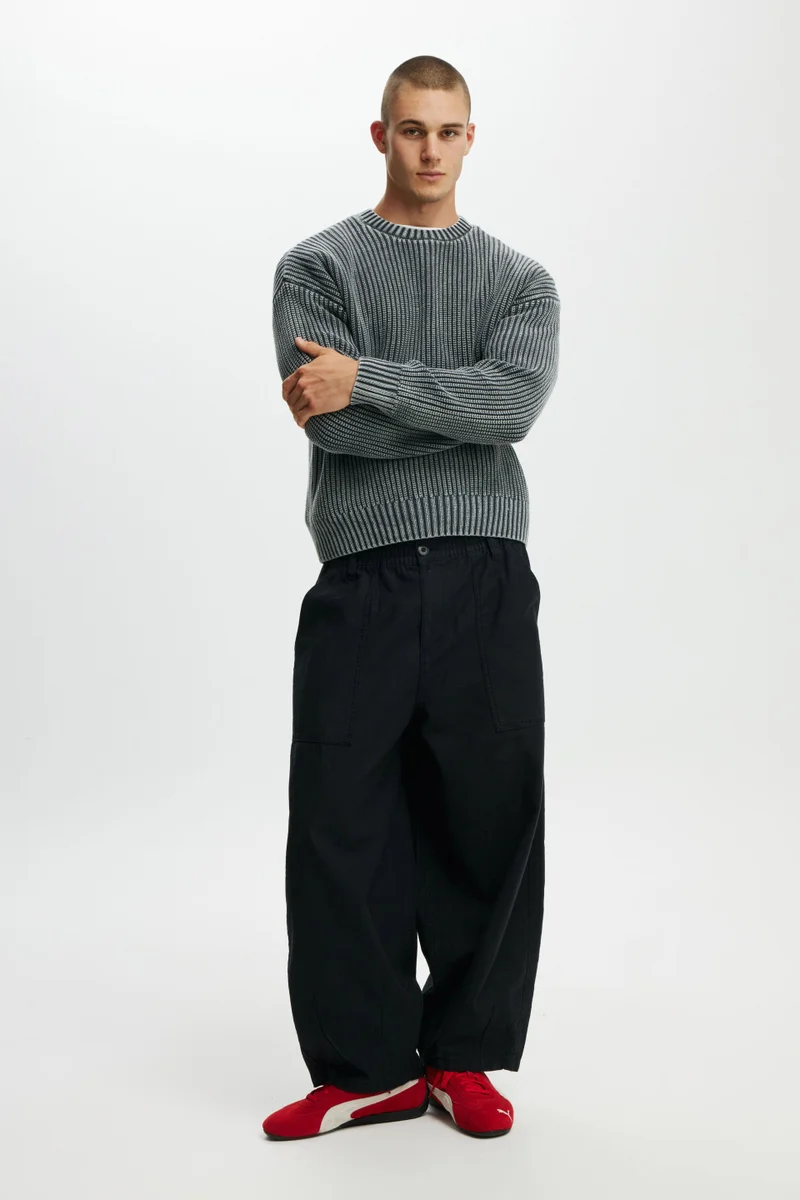 كوتون اون WASHED BOX FIT CREW KNIT