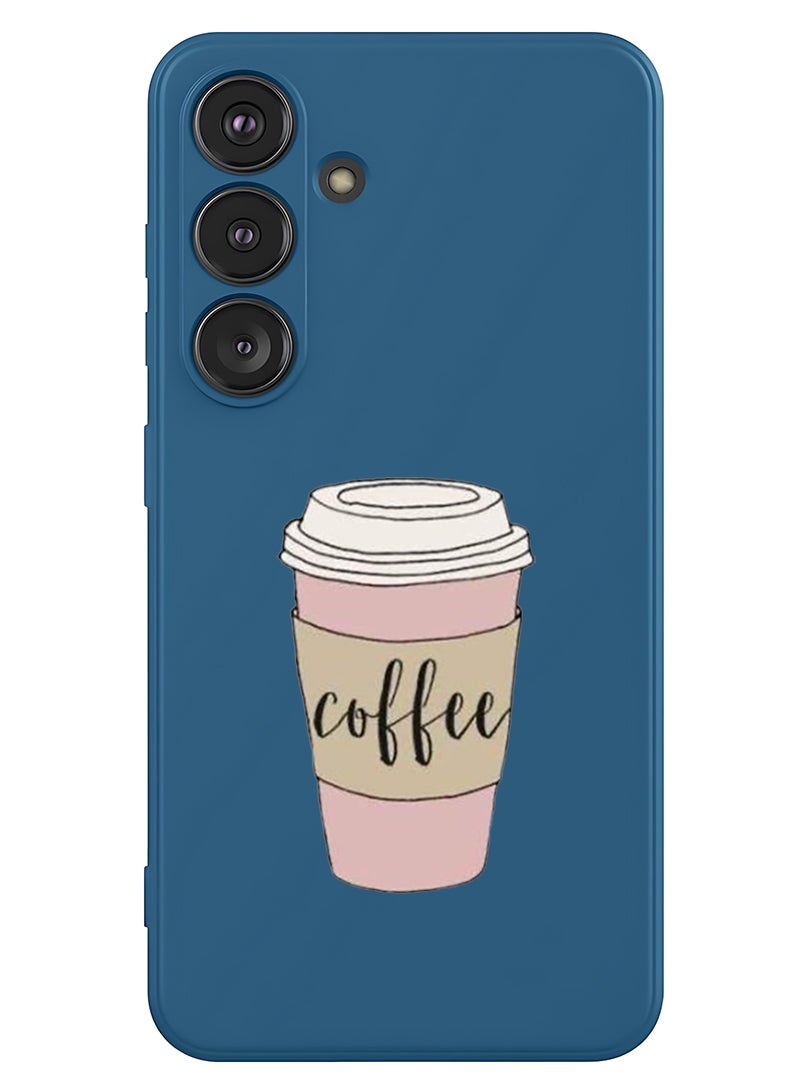 Theodor Protective Slim Fit Case Liquid Silicone Cover with Full Body Protection Anti-Scratch Shockproof Case For Samsung Galaxy S25 Plus (Blue) - Coffee (2) - Image 1