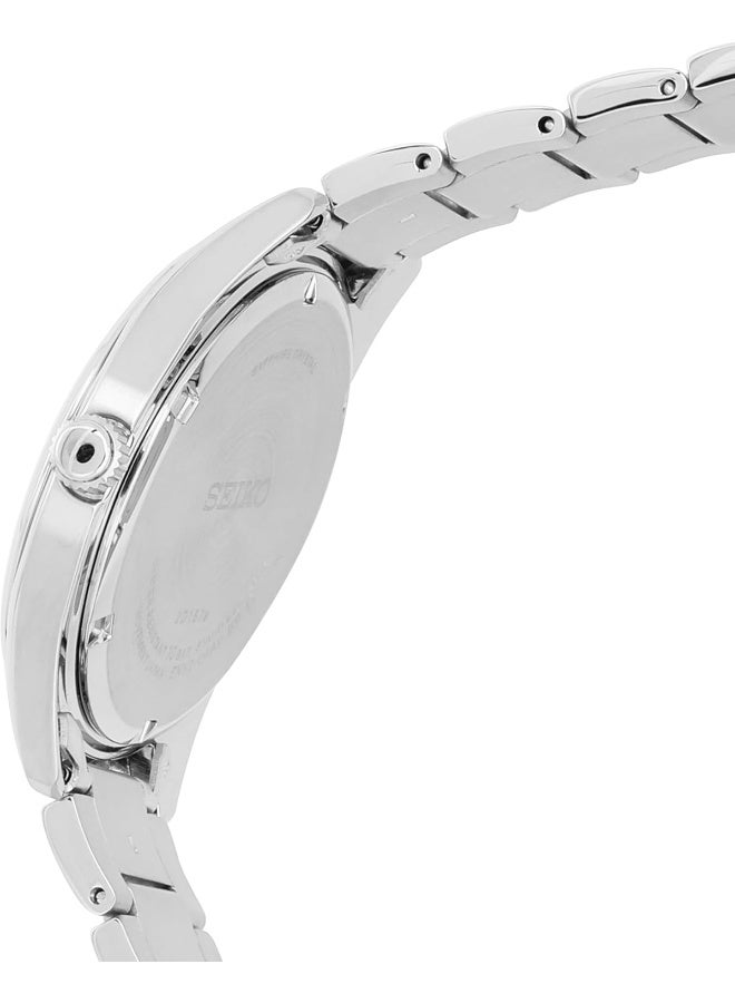 Seiko ساعة أنالوج من سيكو للرجال بقرص أبيض من الكوارتز مصنوعة من الفولاذ المقاوم للصدأ - SUR307P1 - Image 3