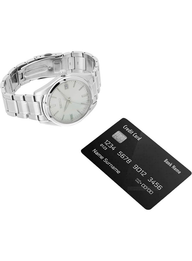 Seiko ساعة أنالوج من سيكو للرجال بقرص أبيض من الكوارتز مصنوعة من الفولاذ المقاوم للصدأ - SUR307P1 - Image 5