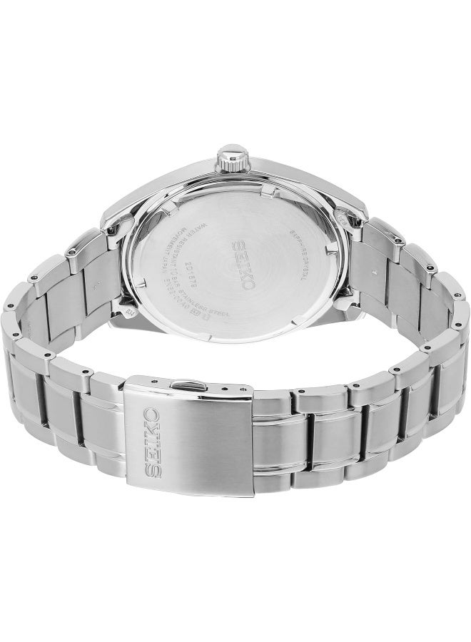 Seiko ساعة أنالوج من سيكو للرجال بقرص أبيض من الكوارتز مصنوعة من الفولاذ المقاوم للصدأ - SUR307P1 - Image 4