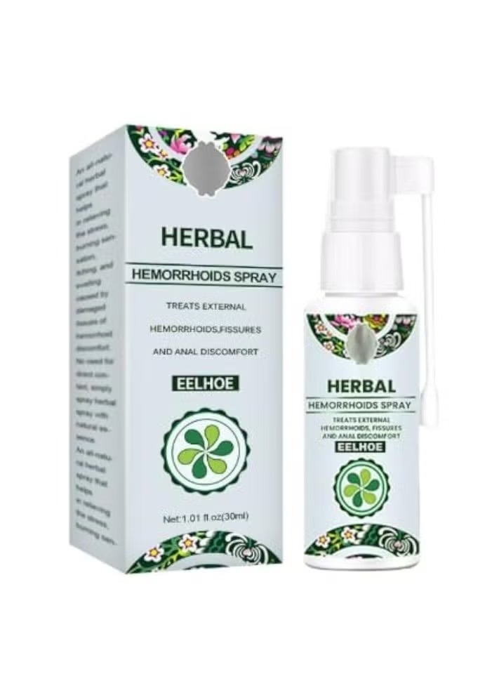 EELHOE Natural Herbal Hemorrhoids Spray - External and Internal Hemorrhoids Treatment with 100% Natural Herbal Extracts Formula