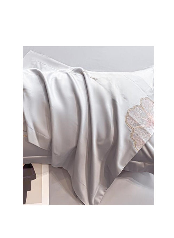 Generic Fitted Sheet Style — French High-End 60 Thread Pure Cotton Embroidered Bedding Four Piece Set  - Image 2
