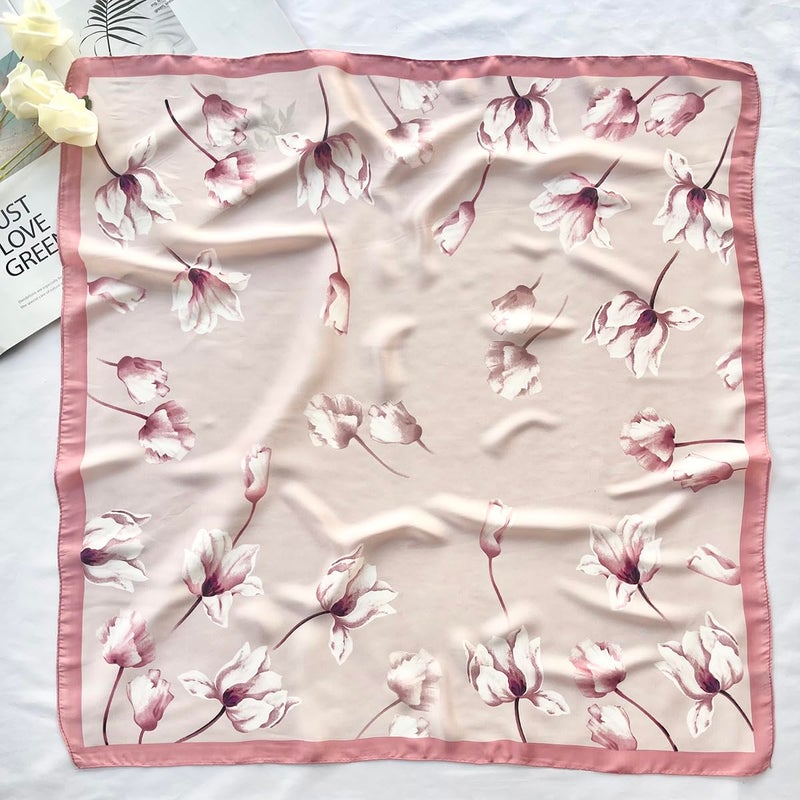 FONYVE Silk Scarfs for Women Lightweight, Fashion Head Scarf, Satin Hair Wrap for Sleeping 27.5 Ã— 27.5 inches - Image 2