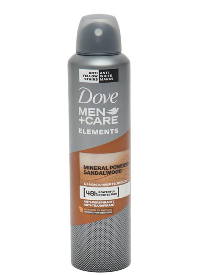 Dove Men+Care Elements Antiperspirant Deodorant, Mineral Foil & Sandalwood Scent, 250ml