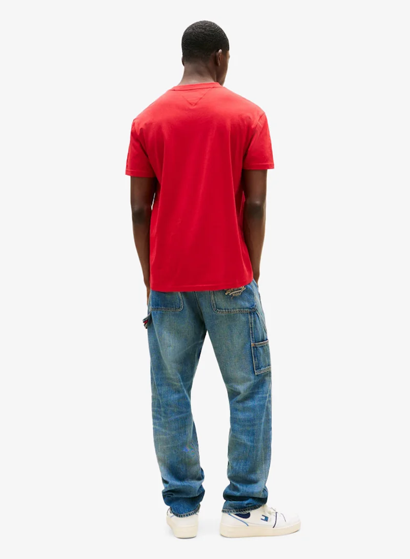 TOMMY JEANS Logo Regular Fit Crew Neck T-Shirt