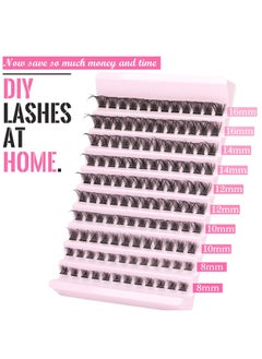 Focipeysa Lash Clusters Natural Wispy Cluster Lashes 8-16mm Wispy Individual Lashes Extensions Natural Look Lashes D Curl Fluffy Cluster Lashes DIY Eyelash Extension by Focipeysa  - Image 3