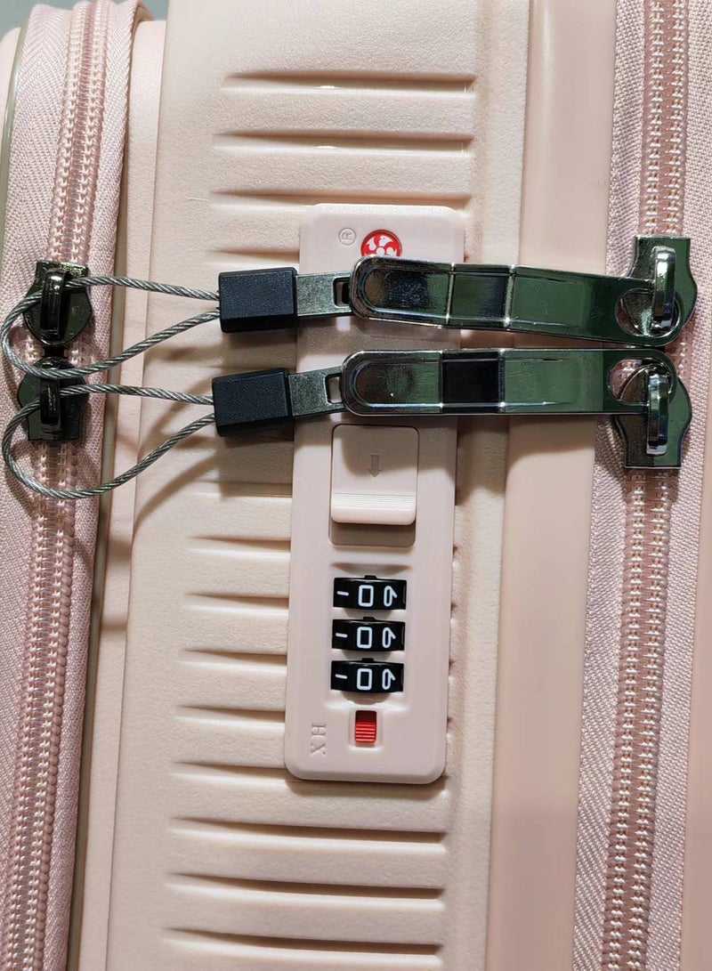 Lucky Power Front Open Carry-On Luggage with Laptop Pocket, PP Material, TSA Lock, Silent Spinner Wheels – Lightweight Hard Shell Cabin Suitcase for Travel (20-Inch) - Image 4