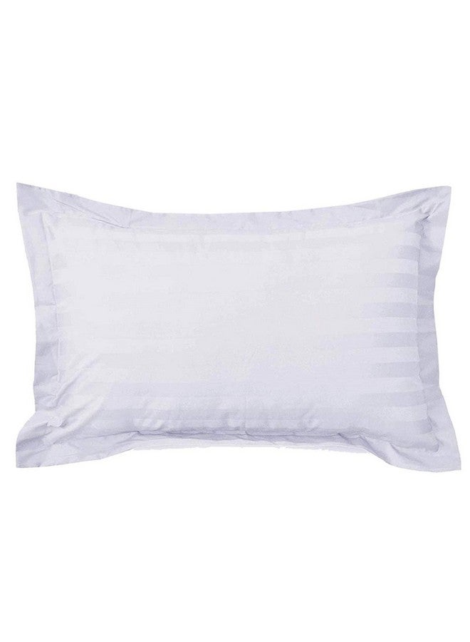 Kuber Industries Luxurious Satin Striped Pillow Cover|Premium Cotton Fabric|Size 67 x 42.5 CM, Pack of 6 (White) - Image 2