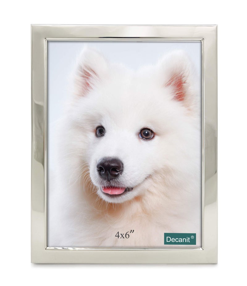 4x6 Picture Frames Silver Metal Photo Frames For Tabletop Display and Wall DecorationBest Gifts For Family