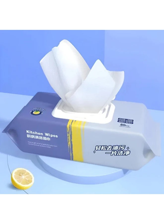 Pack of 80 Multi-Purpose Cleaning Wipes – Fresh Scent, Soft & Durable Disposable Wipes for Quick and Easy Cleaning – Ideal for Home, Office, Kitchen, Bathroom & Travel Use - Image 2