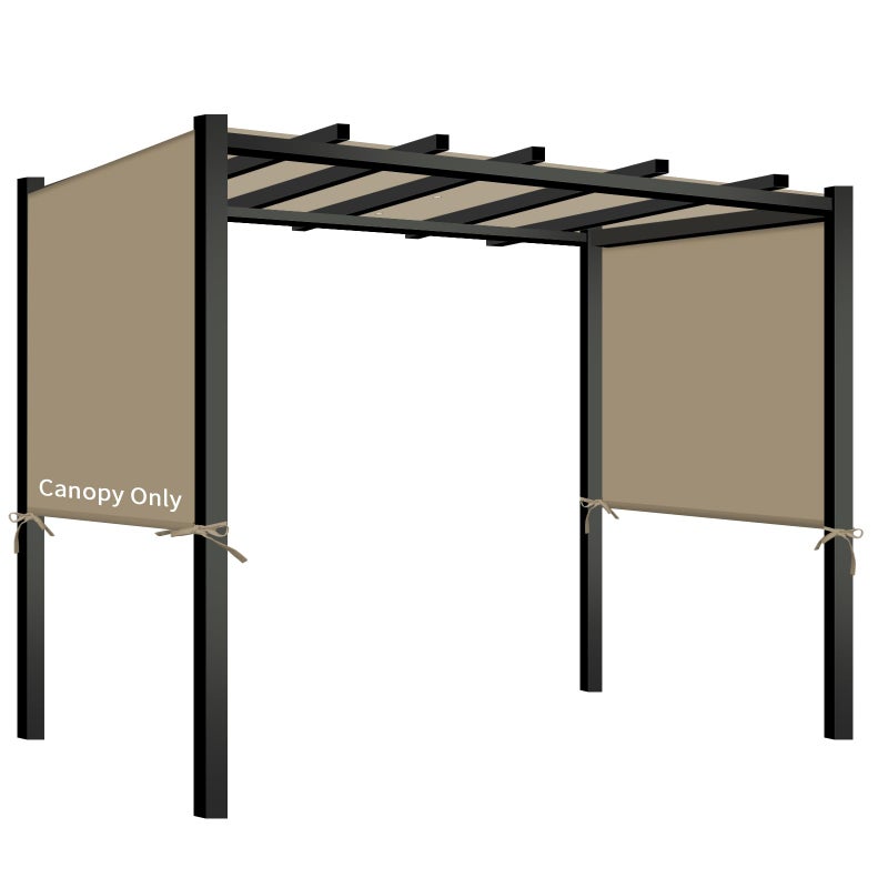 Tngan Universal Canopy Cover Replacement for 17x6.8 Ft Outdoor Pergola Structure, Garden Pergola Shade for Gazebo Patio Porch Balcony, Outdoor Waterproof Pergola Canopy Top(Cover Only) (Khaki) - Image 1