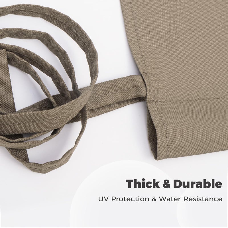 Tngan Universal Canopy Cover Replacement for 17x6.8 Ft Outdoor Pergola Structure, Garden Pergola Shade for Gazebo Patio Porch Balcony, Outdoor Waterproof Pergola Canopy Top(Cover Only) (Khaki) - Image 3