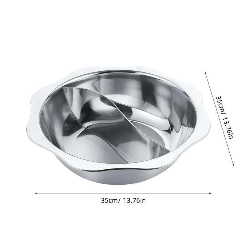 🍳 وعاء طهي متعدد الاستخدامات من الفولاذ المقاوم للصدأ بموقد استقرائي بطبقتين سم - Image 2