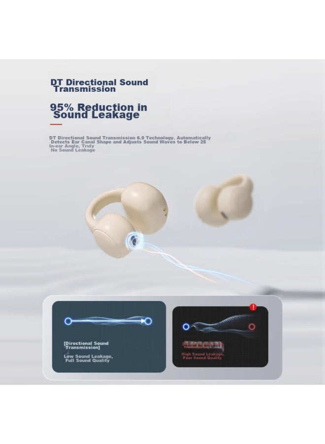 Soaiy Gk9 Air Bone Conduction Ear Clip Bluetooth Headphones, True Wireless, Open-style Non-in, For Running, Music, Calls, Noise Reduction, Compatible With Apple, Huawei, Xiaomi Phones, Titanium Gray - Image 4