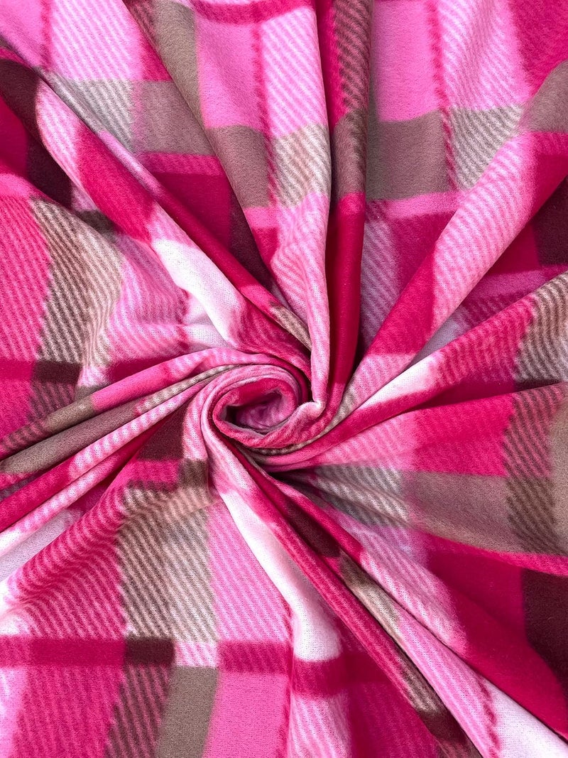 BREVARD BREVARD Single Bed Woolen Fabric Checkered Quilt CoverDuvet CoverRajai CoverBlanket Cover for Winters 60x90 InchesBrown and Pink Combo of 2 - Image 4