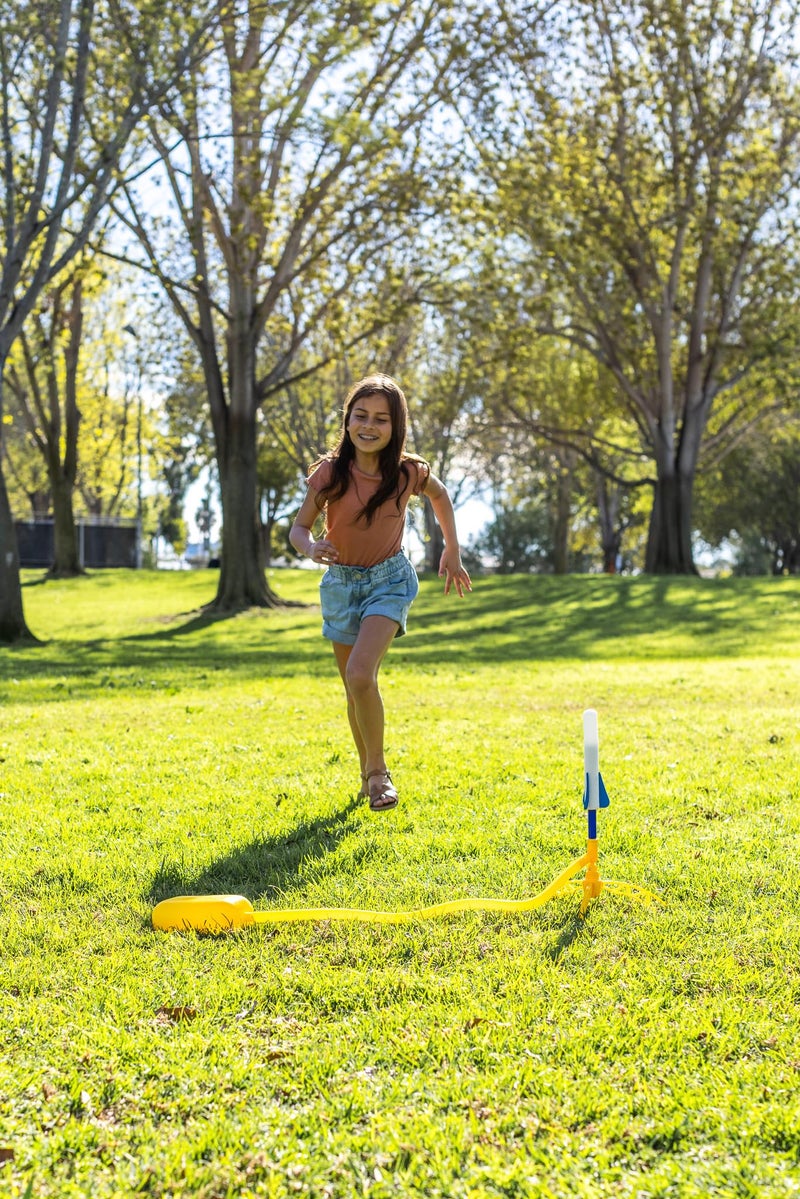 Stomp Rocket Jr Glow Rocket Launcher for Kids - 4 Glow-in-The-Dark Rockets - Outdoor Fun Toy Gift for Boys & Girls - STEM Soft Foam Blaster Set Soars Up to 100 Feet - Ages 3 & Up - Image 2