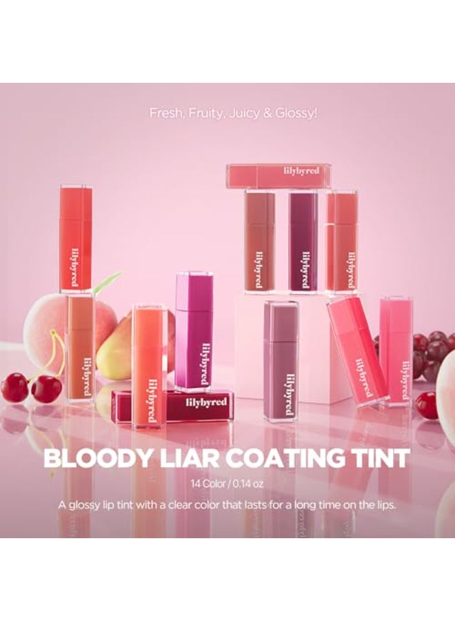lilybyred تلوين الشفاه اللزج من ليليبايريد بلودي لاير - لون وردي فاكهي لامع 0.14 أونصة 06 فراولة وردية - Image 3