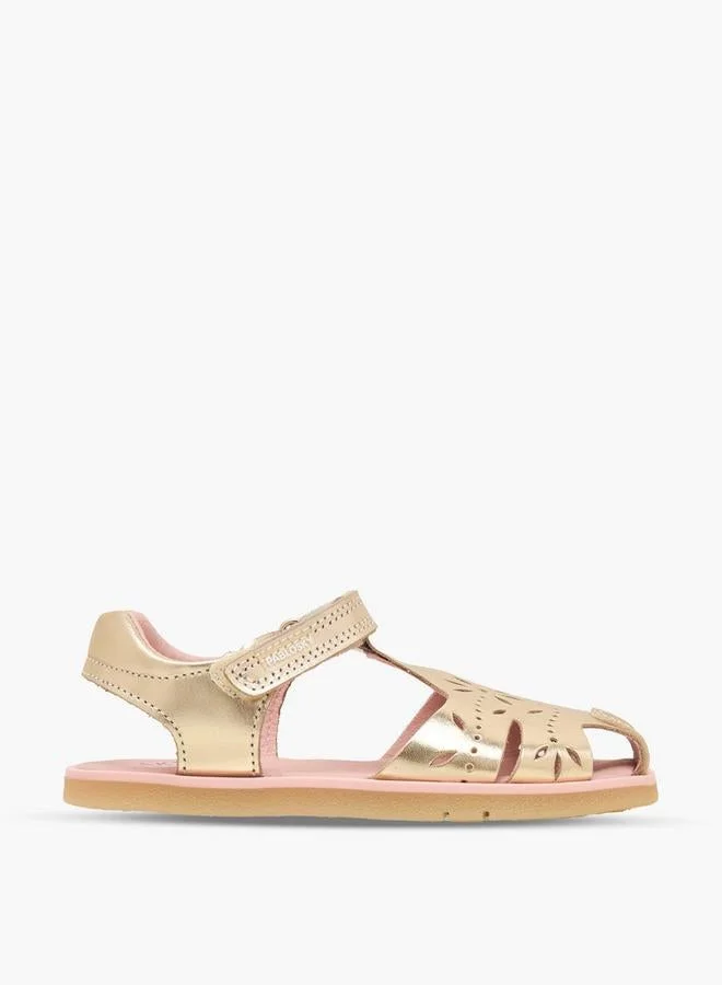 بابلوسكي Leather Comfort Sandals With Hook & Loop Closure