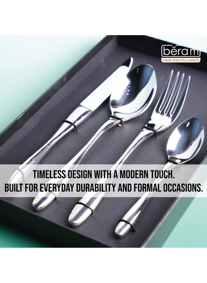 Beram Eternal Forge Cutlery Set, Elegant Stainless Steel Flatware Set, 18/10 Grade, Kitchen Utensils Set, Tableware Set For Home, Restaurants, Hotels and More - Image 2