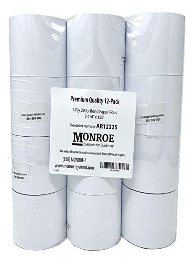 Monroe Systems for Business Single Ply Bond Paper Rolls, Top of the Line, 20 lb. - Image 2