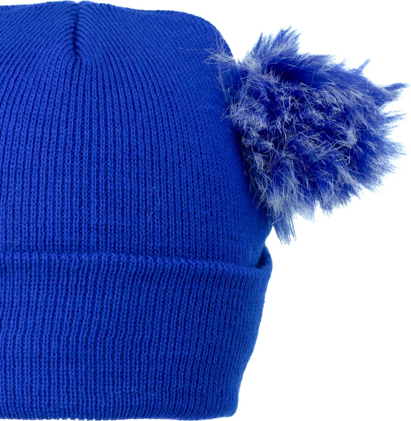اوبلاند Girls Winter Thick Beanie Double Pompom Model Cotton Folded Warm Flexible Comfortable