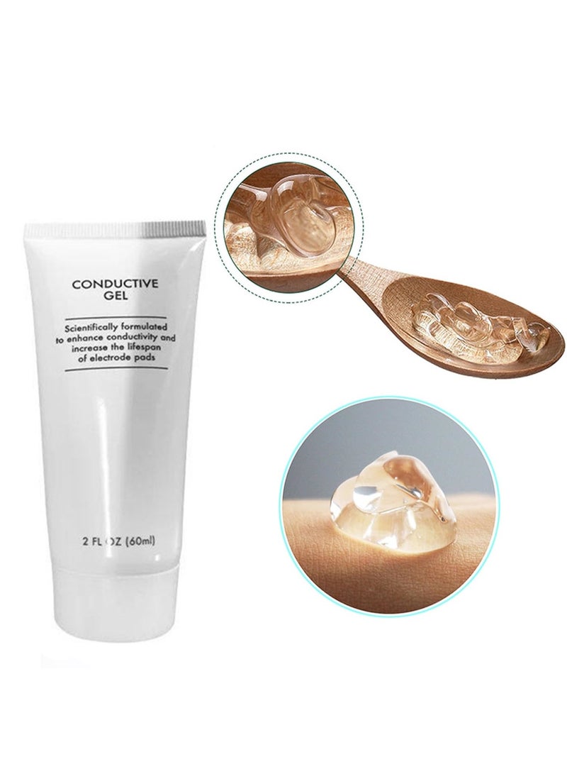 جل كهربائي للقطب الكهربائي لوحدات TENS بسعة 60 مل، منخفض التحسس، عديم الرائحة وصديق للبشرة للجميع، يحسن توصيلية وسادات الأقطاب الكهربائية لوحدة TENS - Image 2