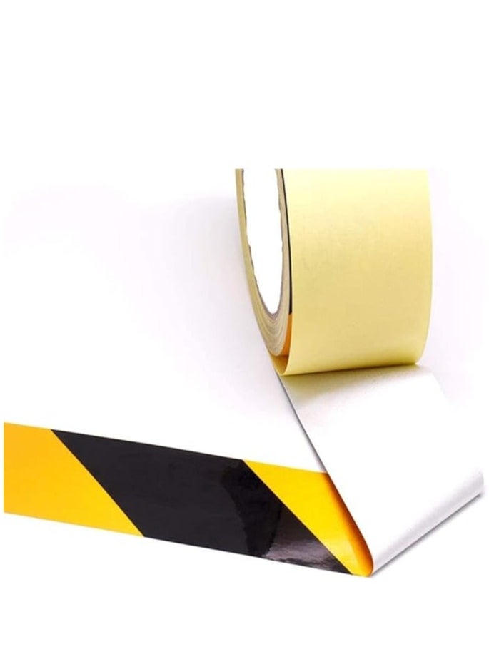 Generic Safety Reflective Warning Tape, Black and Yellow Striped, Floor and Wall Marking  - Image 4